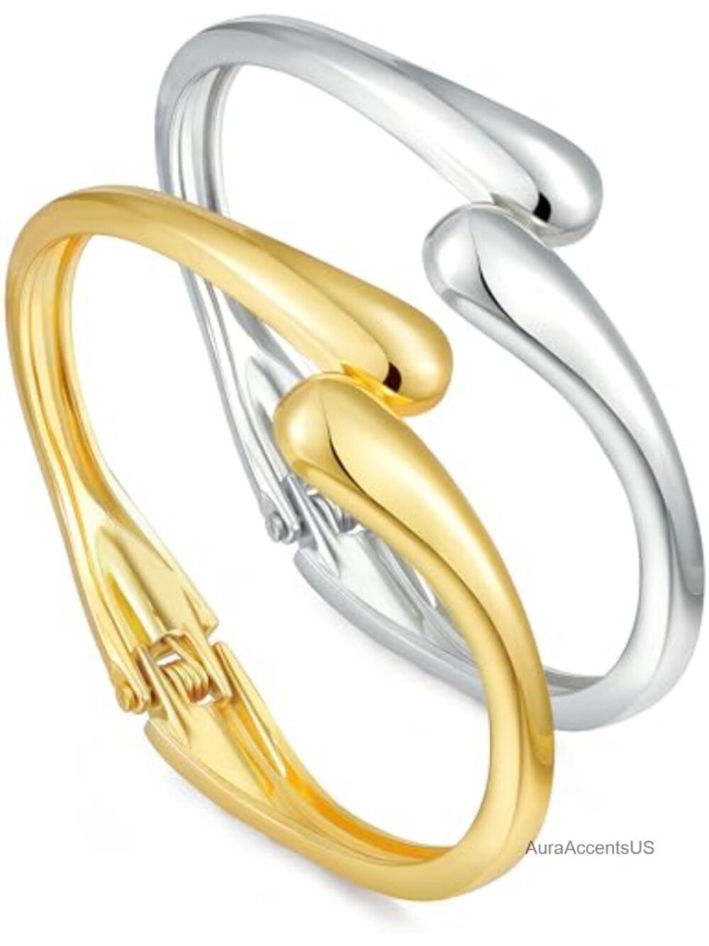Chunky Cuff Bangle Bracelet Set for Women, Zinc Alloy, Stackable, Gift